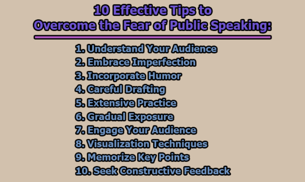 10 Effective Tips to Overcome the Fear of Public Speaking