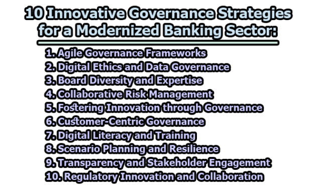 10 Innovative Governance Strategies for a Modernized Banking Sector
