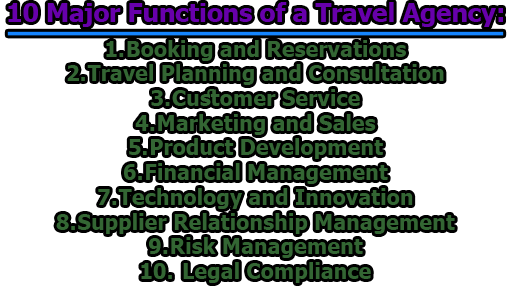 10 Major Functions of a Travel Agency - 10 Major Functions of a Travel Agency