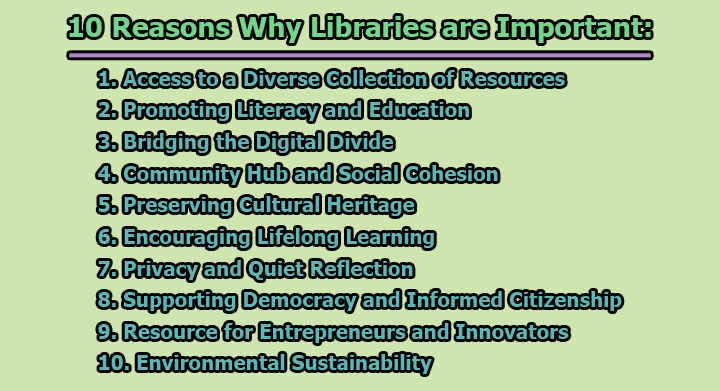 10 Reasons Why Libraries are Important - 10 Reasons Why Libraries are Important