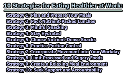 10 Strategies for Eating Healthier at Work