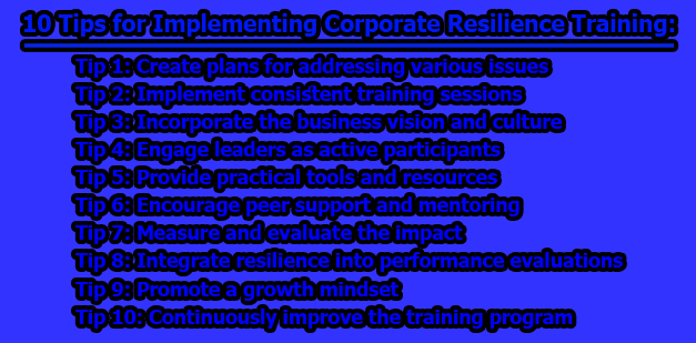10 Tips for Implementing Corporate Resilience Training
