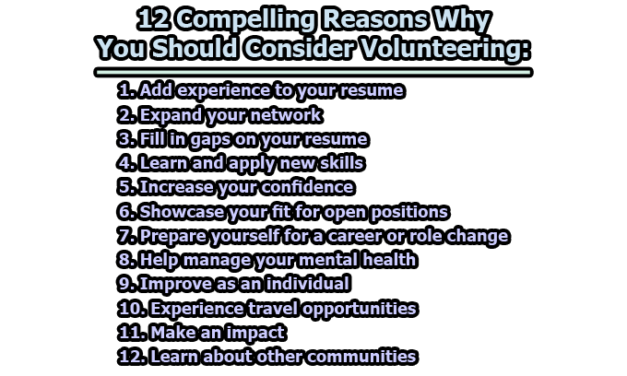 12 Compelling Reasons Why You Should Consider Volunteering