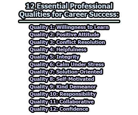 12 Essential Professional Qualities for Career Success