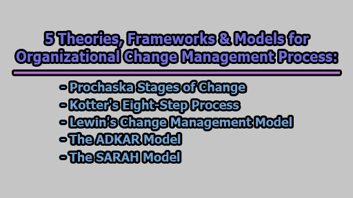 5 Theories, Frameworks & Models for Organizational Change Management Process