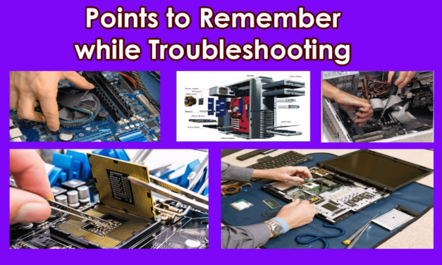 Remember While Troubleshooting
