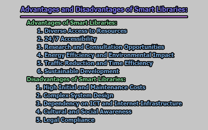 Advantages and Disadvantages of Smart Libraries - Advantages and Disadvantages of Smart Libraries