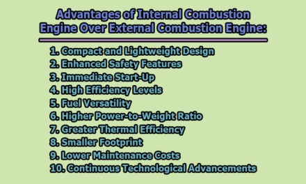 Advantages of Internal Combustion Engine Over External Combustion Engine