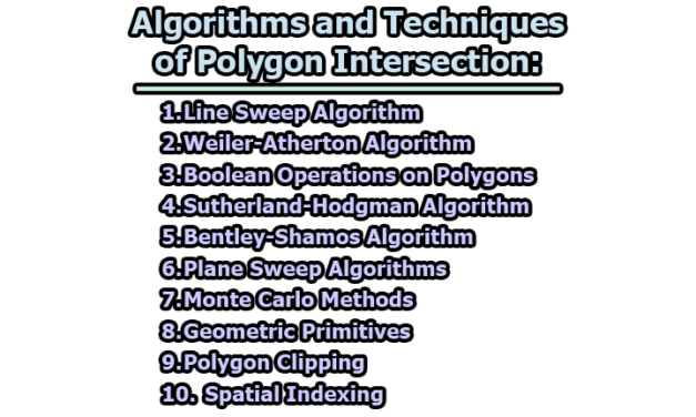 Algorithms and Techniques of Polygon Intersection