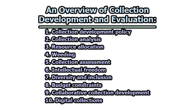 An Overview of Collection Development and Evaluation