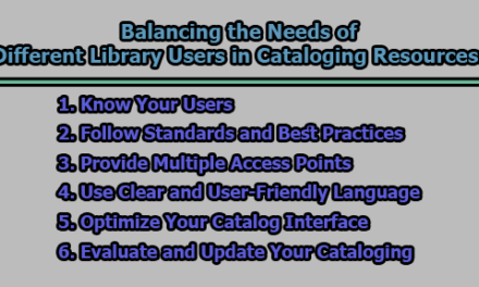 Balancing the Needs of Different Library Users in Cataloging Resources