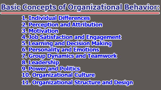 Organizational Behavior | Basic Concepts of Organizational Behavior
