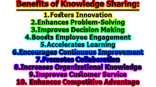 Benefits of Knowledge Sharing