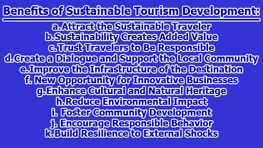 Benefits of Sustainable Tourism Development - Importance and Benefits of Sustainable Tourism Development