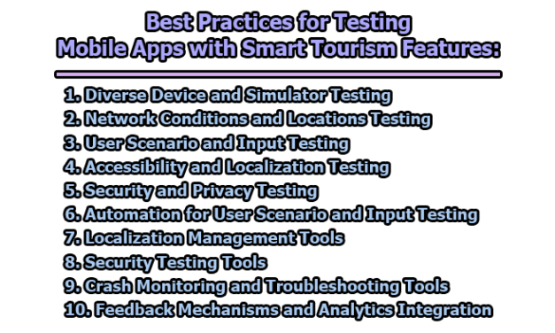 Best Practices for Testing Mobile Apps with Smart Tourism Features