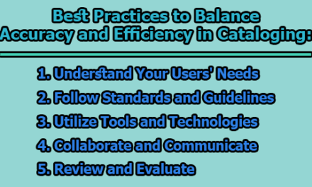 Best Practices to Balance Accuracy and Efficiency in Cataloging