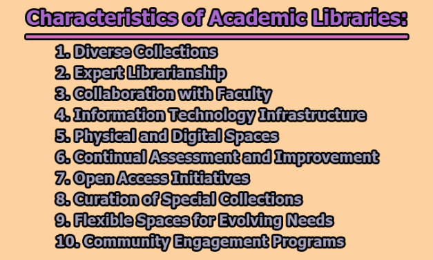 Importance and Characteristics of Academic Libraries