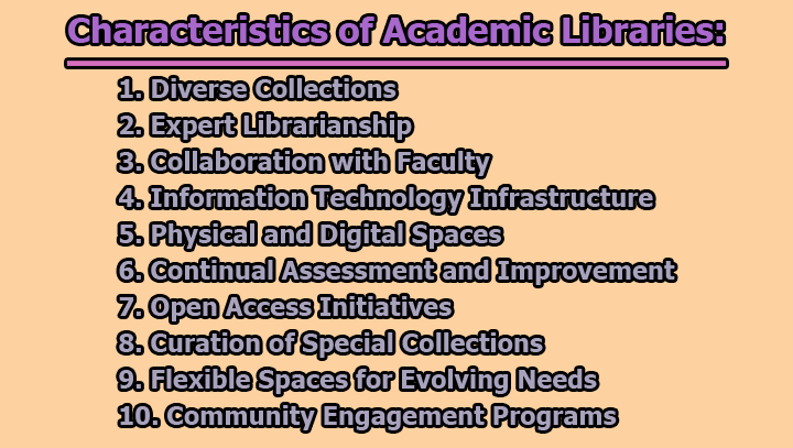 Characteristics of Academic Libraries - Importance and Characteristics of Academic Libraries