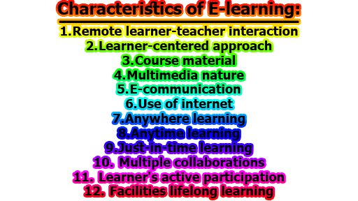 Tools and Characteristics of E-learning