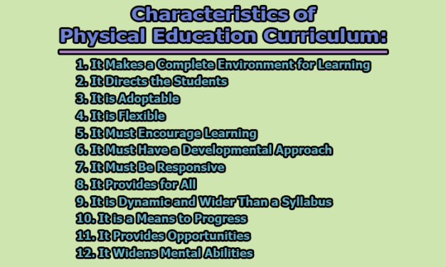 Characteristics of Physical Education Curriculum