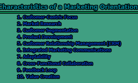 Characteristics of a Marketing Orientation and Its Benefits