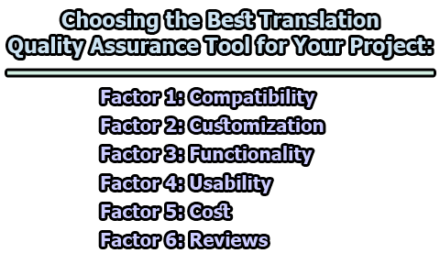 Choosing the Best Translation Quality Assurance Tool for Your Project