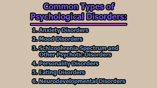 Common Types of Psychological Disorders