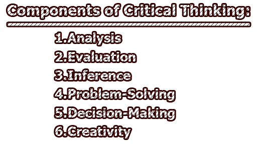 Components of Critical Thinking - Importance and Components of Critical Thinking