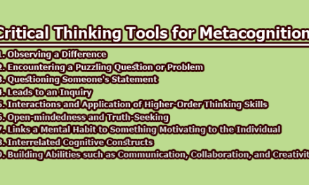 Critical Thinking Tools for Metacognition