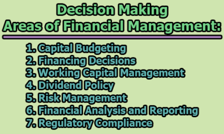 Decision Making Areas of Financial Management