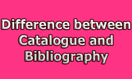 Difference between Catalogue and Bibliography