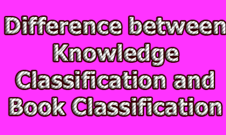 Difference between Knowledge Classification and Book Classification