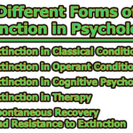 Different Forms of Extinction in Psychology