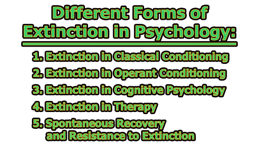 Different Forms of Extinction in Psychology