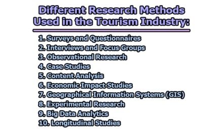 Different Research Methods Used in the Tourism Industry