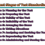 Different Stages of Test Standardization