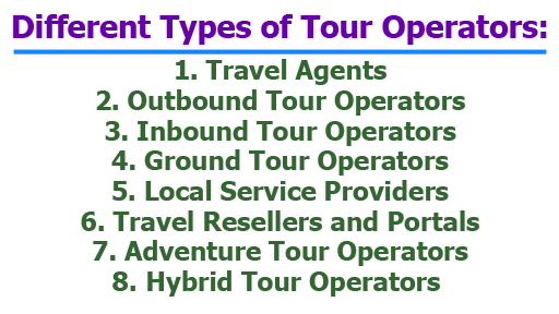 Tour Operators | Different Types of Tour Operators