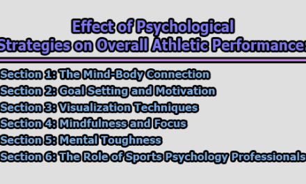 Effect of Psychological Strategies on Overall Athletic Performance