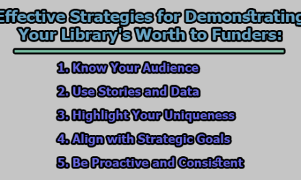 Effective Strategies for Demonstrating Your Library’s Worth to Funders