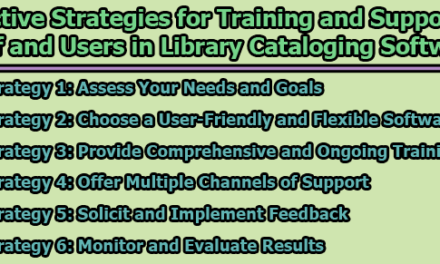 Effective Strategies for Training and Supporting Staff and Users in Library Cataloging Software