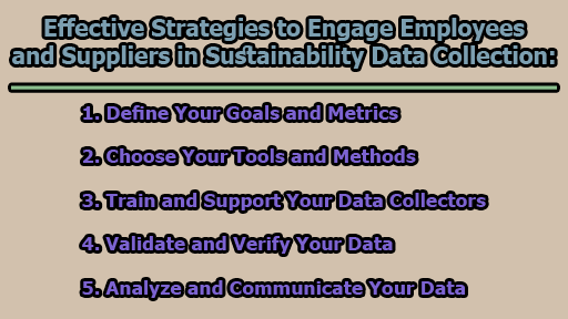 Effective Strategies to Engage Employees and Suppliers in Sustainability Data Collection
