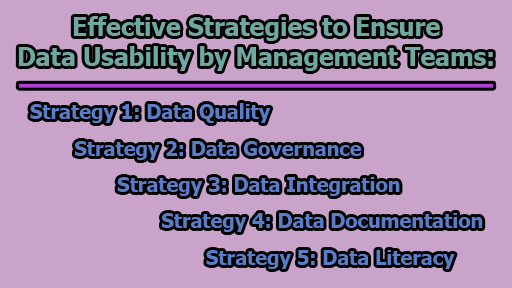 Effective Strategies to Ensure Data Usability by Management Teams