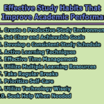 Effective Study Habits That Can Improve Academic Performance