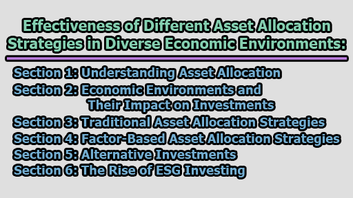 Effectiveness of Different Asset Allocation Strategies in Diverse Economic Environments