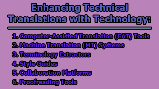Enhancing Technical Translations with Technology