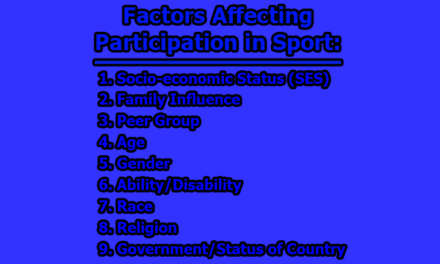 Factors Affecting Participation in Sport