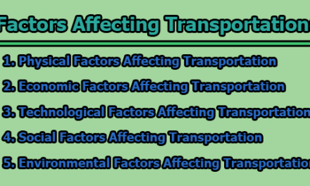 Factors Affecting Transportation