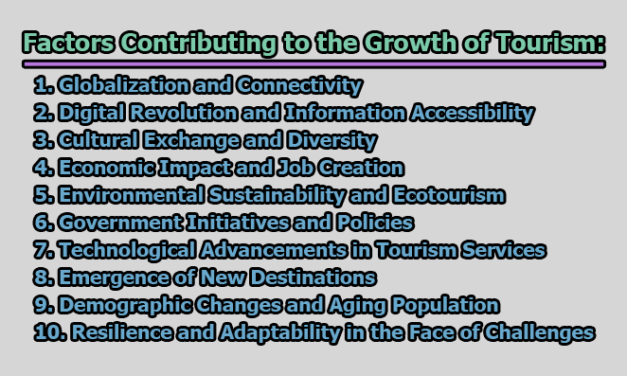 Factors Contributing to the Growth of Tourism
