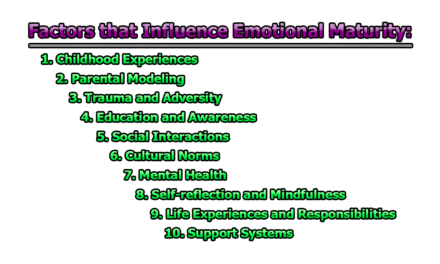 Factors that Influence Emotional Maturity