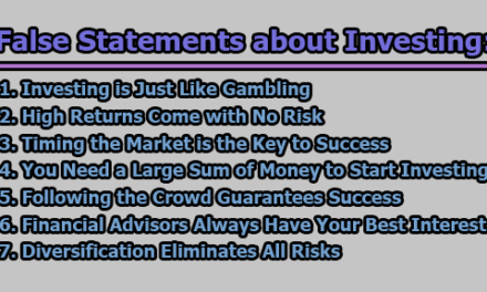 False Statements about Investing